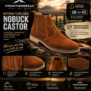 Botina Chelsea Nobuck Castor | FrontierBreak – Tradição, Conforto e Resistência - Imagem 4